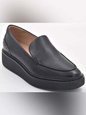 Cole Haan OriginalGrand Platform Venetian Loafer Size 10 Black Leather NWOB